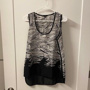 Milano black and white sleeveless Blouse